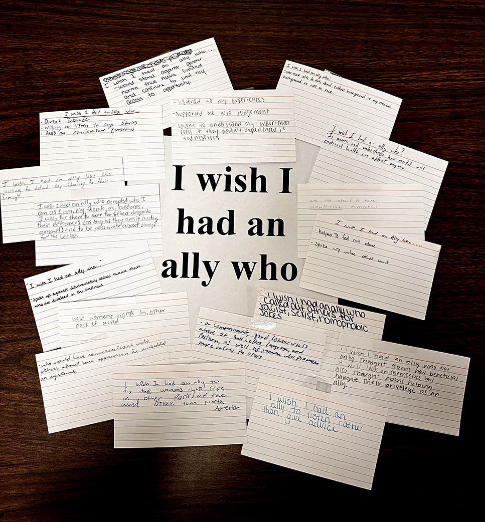 I wish I had an ally who... (notecards)