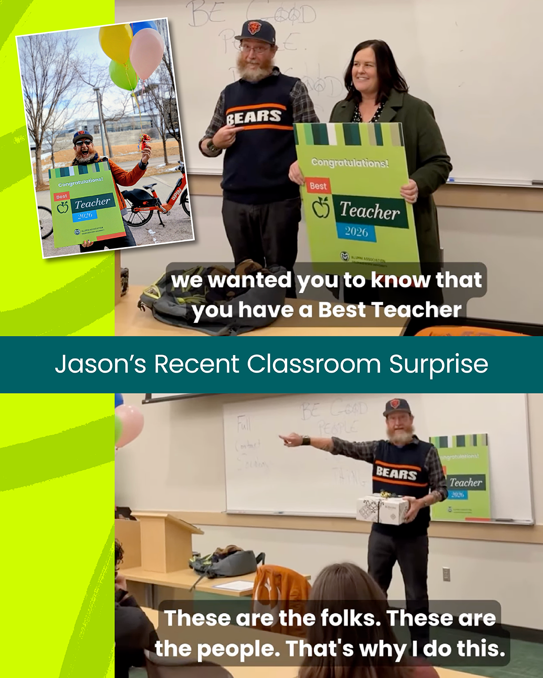 Downing in classroom