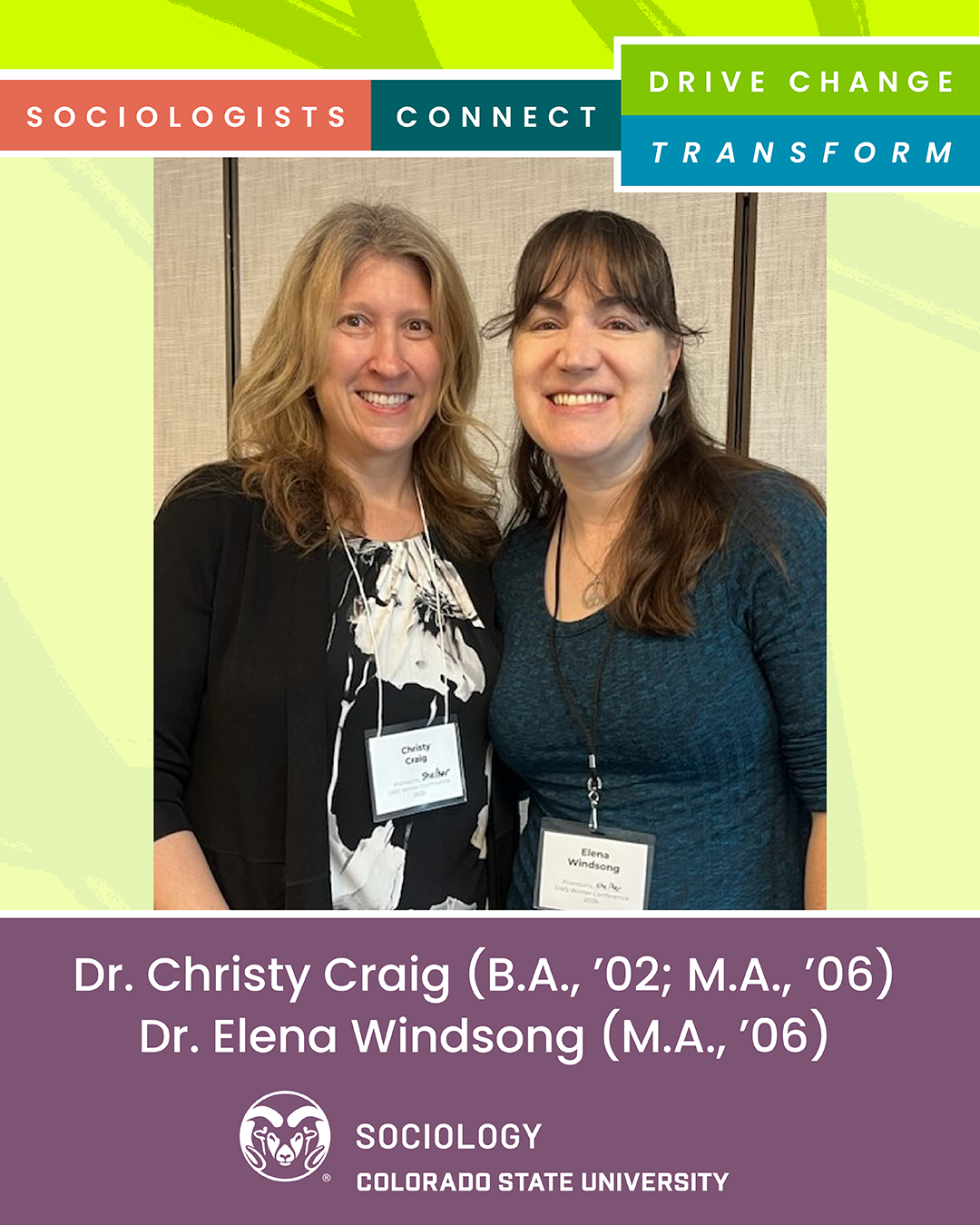 Windsong and alumni Craig